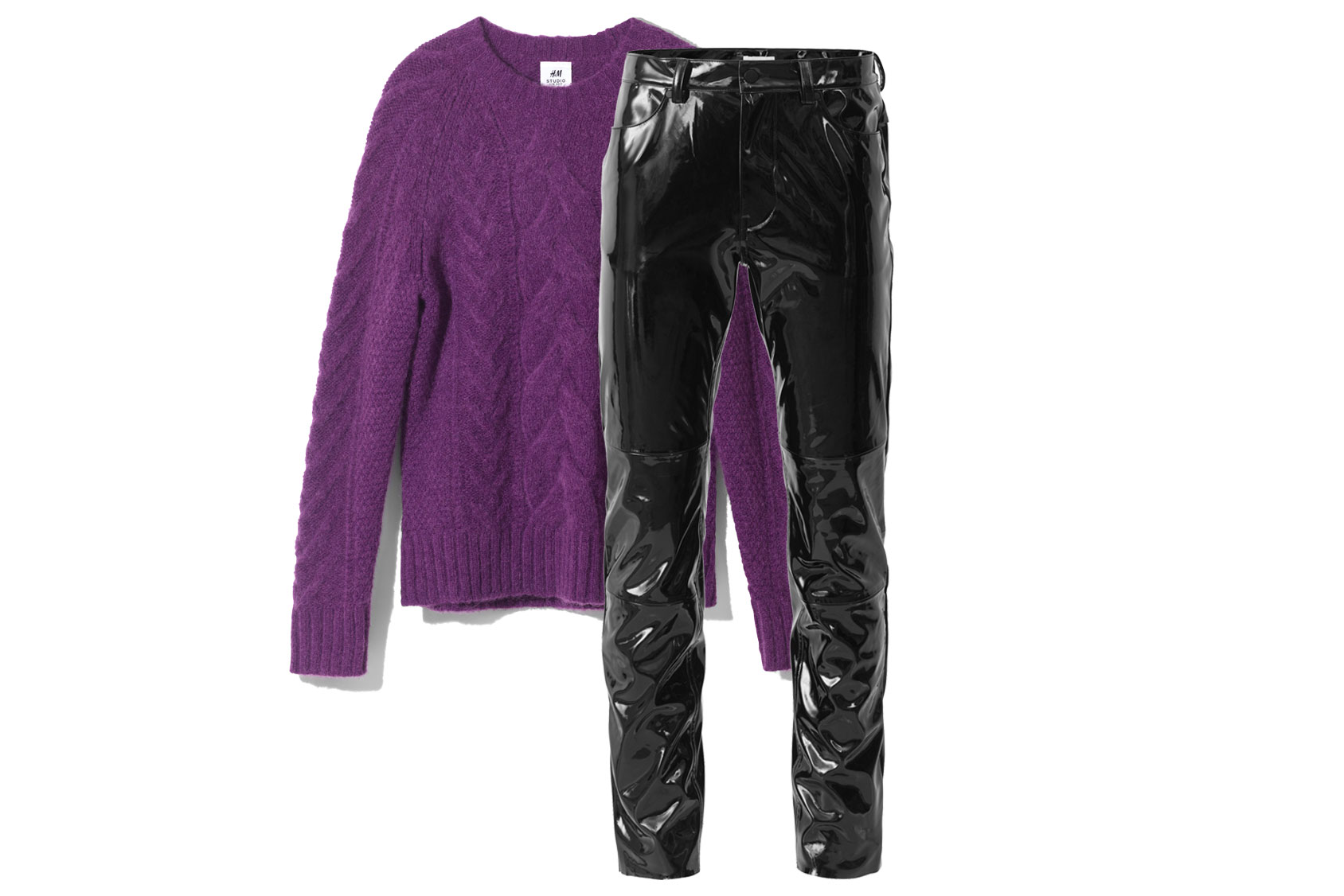 mens leather pants h&m