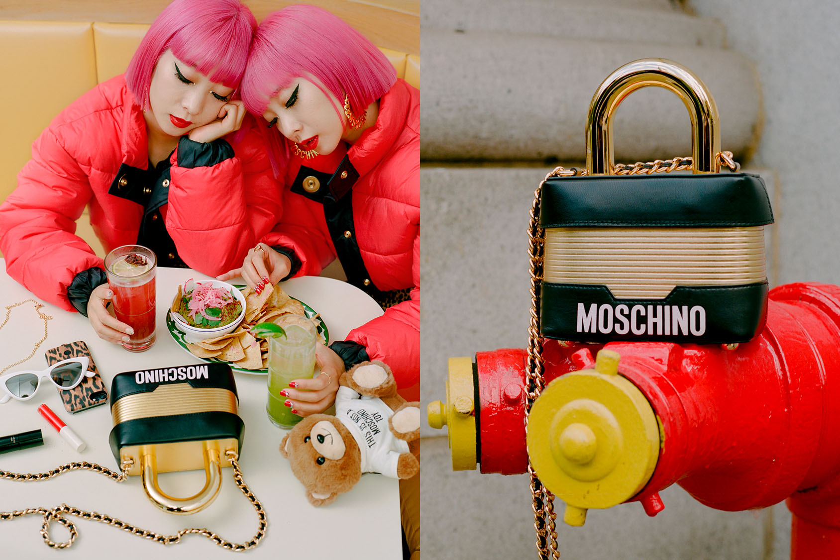 moschino padlock bag