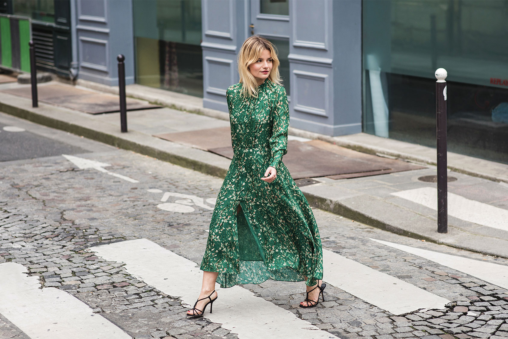 h&m green dress 2018