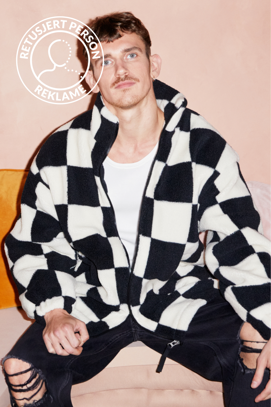 Male model posing in front of the camera.