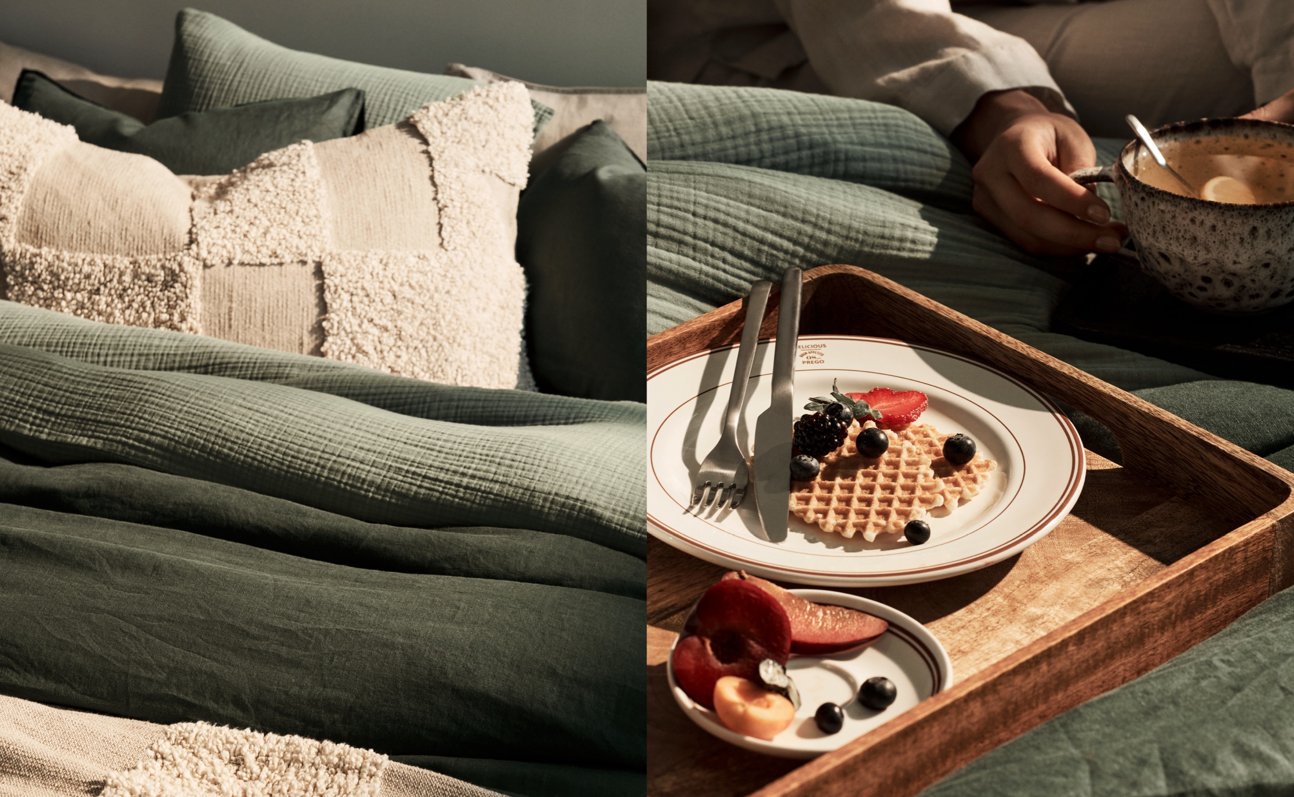 Bedroom inspo Duvet covers cushions H M HOME